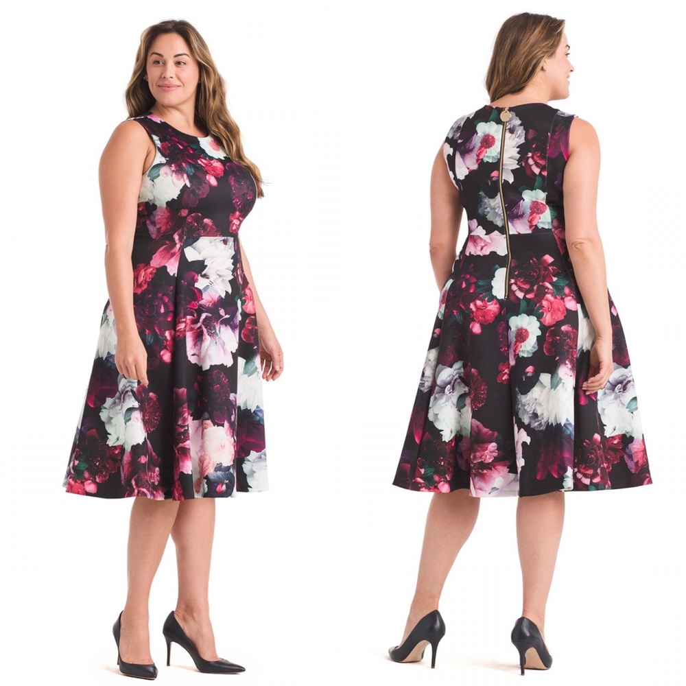 Calvin Klein Floral Fit & Flare Dress